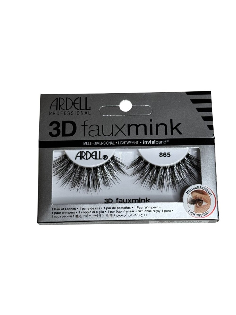 Ardell 3D Faux Mink Lashes 865 Invisiband Lightweight False Eyelashes